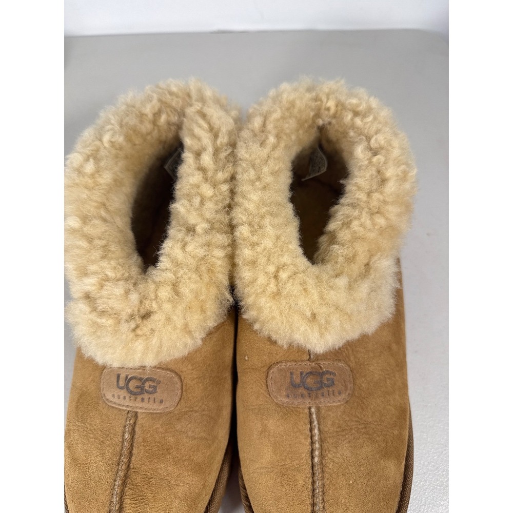 UGG Australia Tasman Suede Sheepskin Slippers Chestnut Brown Lug Sole Mens 9 - Picture 10 of 11